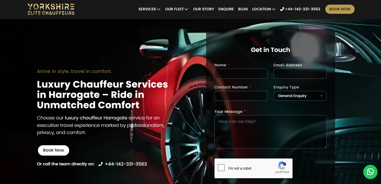 luxury chauffeur Harrogate